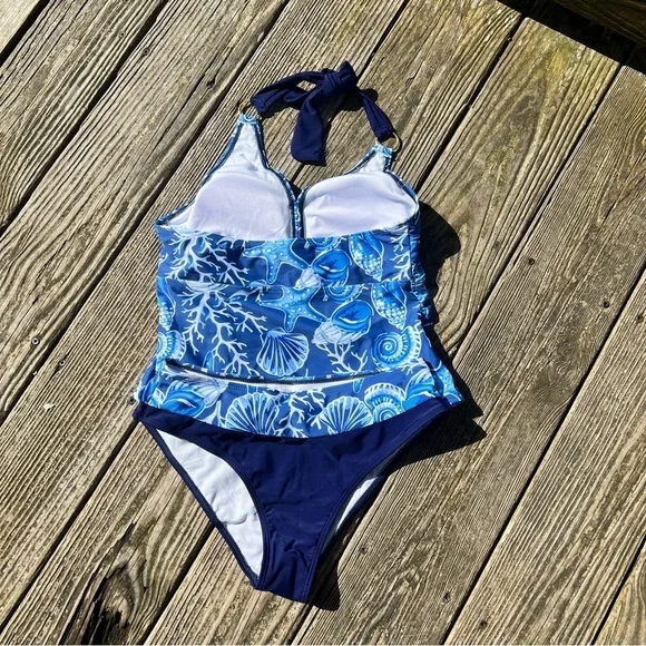 2 piece  tankini ocean print - Picture 11 of 13